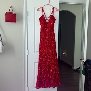 Extravagant red dress